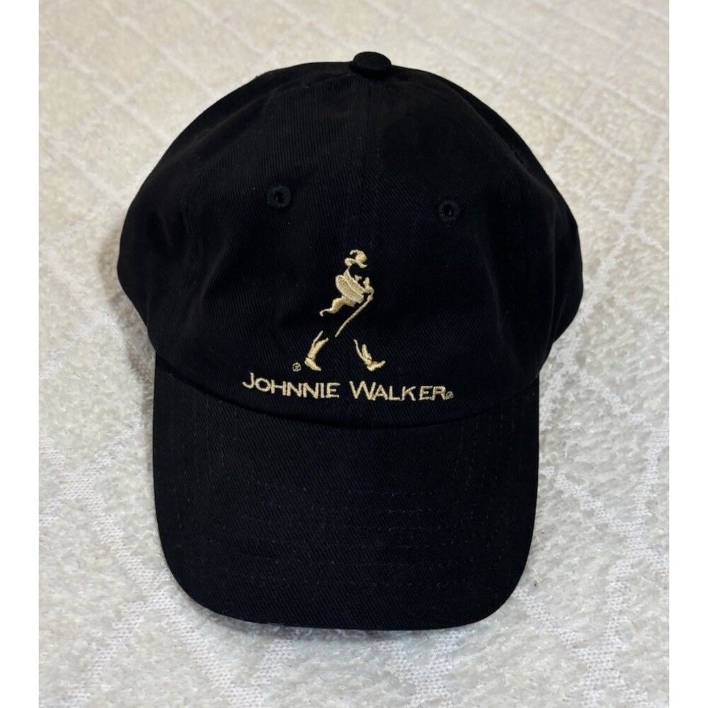 Johnnie Walker Keep Walking Striding Man Logo 2 Sided Embroidered Adjustable Hat